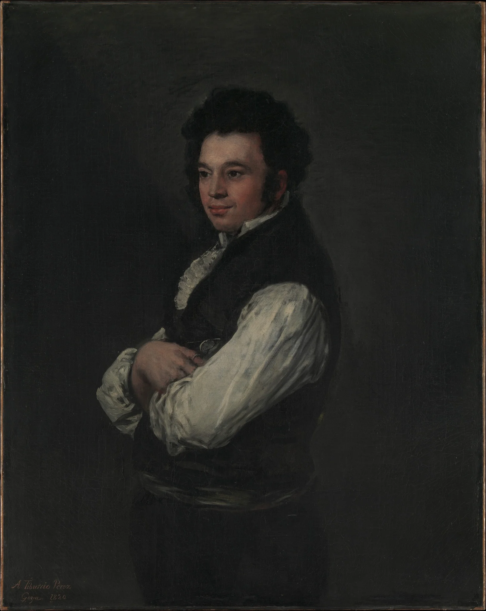 Portrait of Tiburcio Pérez y Cuervo, the Architect, detail