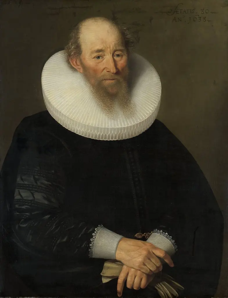 Portrait of an Old Man, by Samuel Hoffmann, oil, 1638