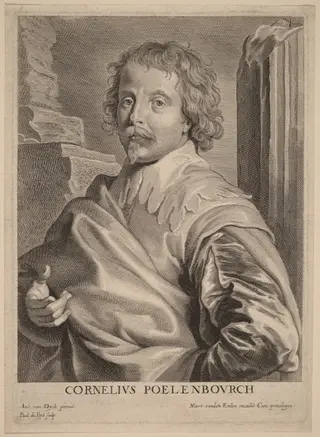 Cornelis van Poelenburgh, by Paulus Pontius, ink, 1634