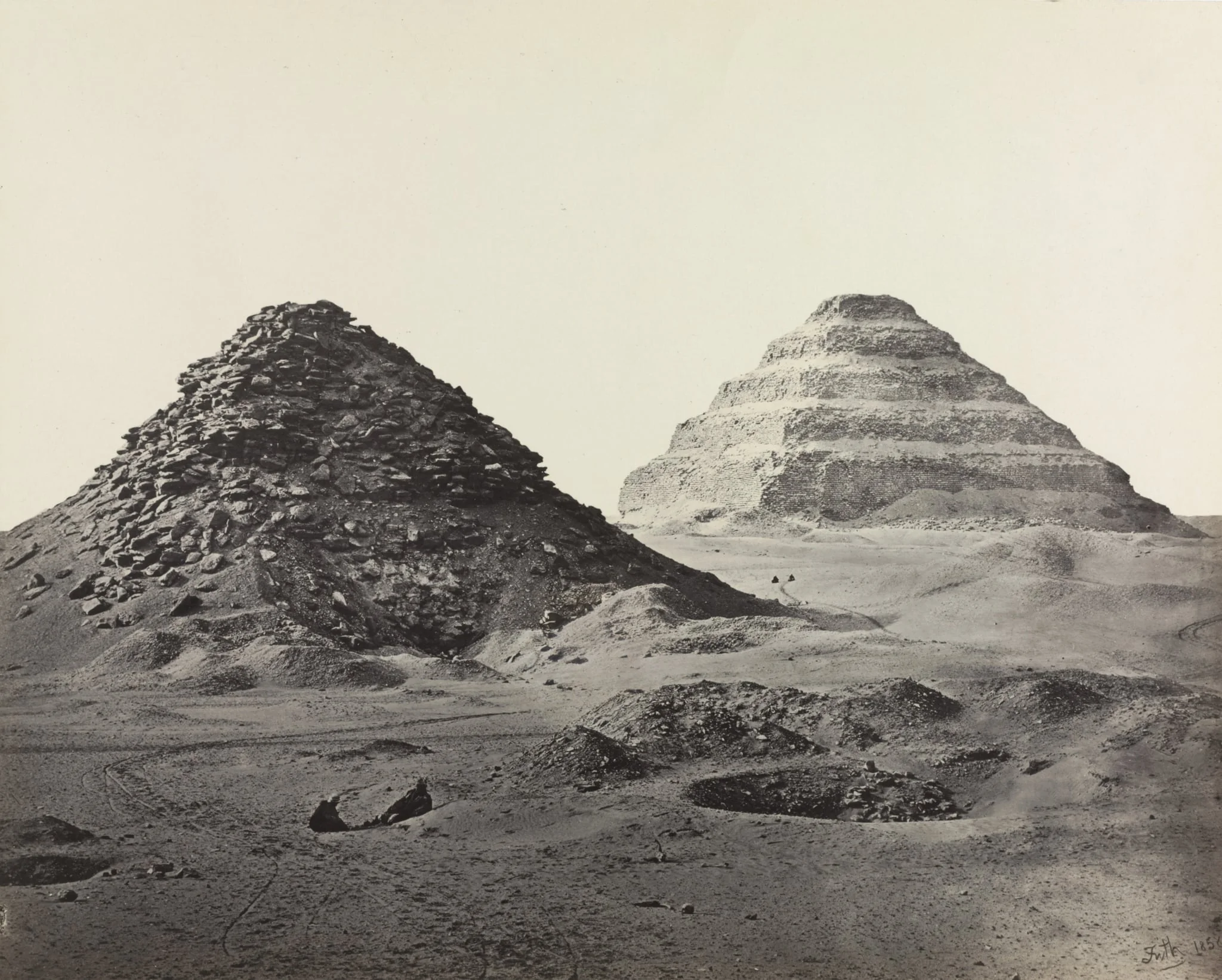 The Pyramids of Saqqara, from the Northeast, detail