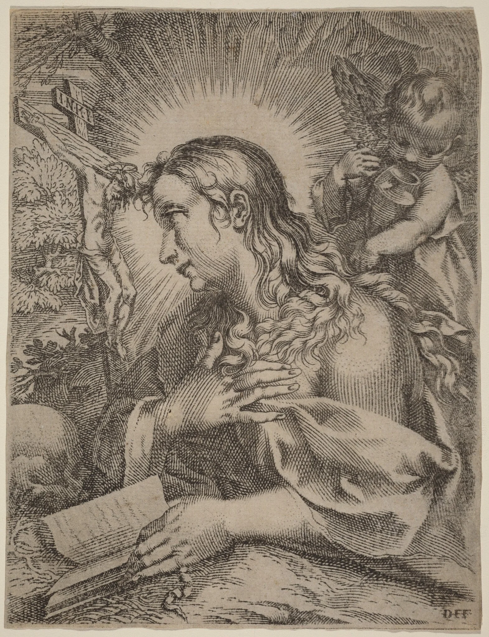 The Penitent Magdalene, detail