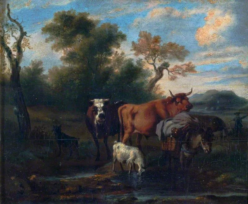 Landscape with Cattle, detail