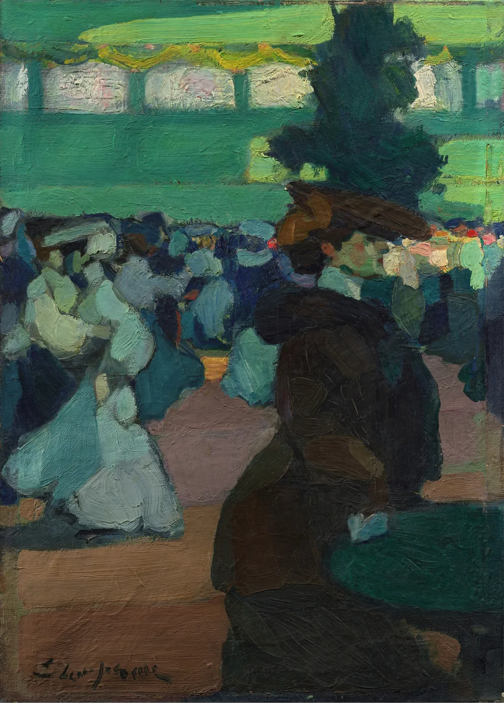 Ball Scene, by Edmond Lempereur, oil, 1905