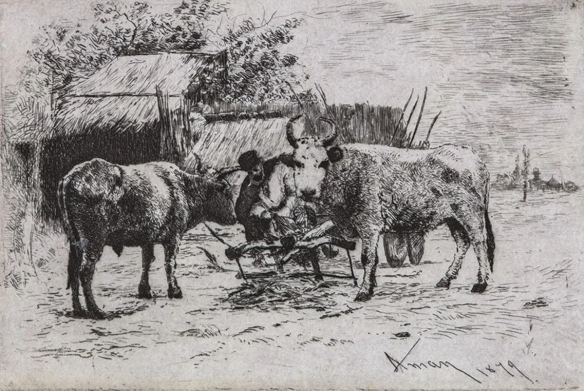 Înjugatul boilor (III), detail