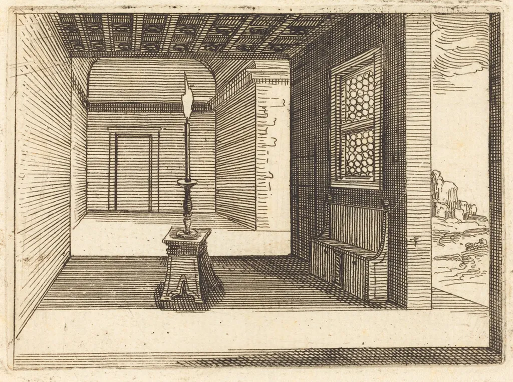 Candle Stick, by Jacques Callot, ink, 1628