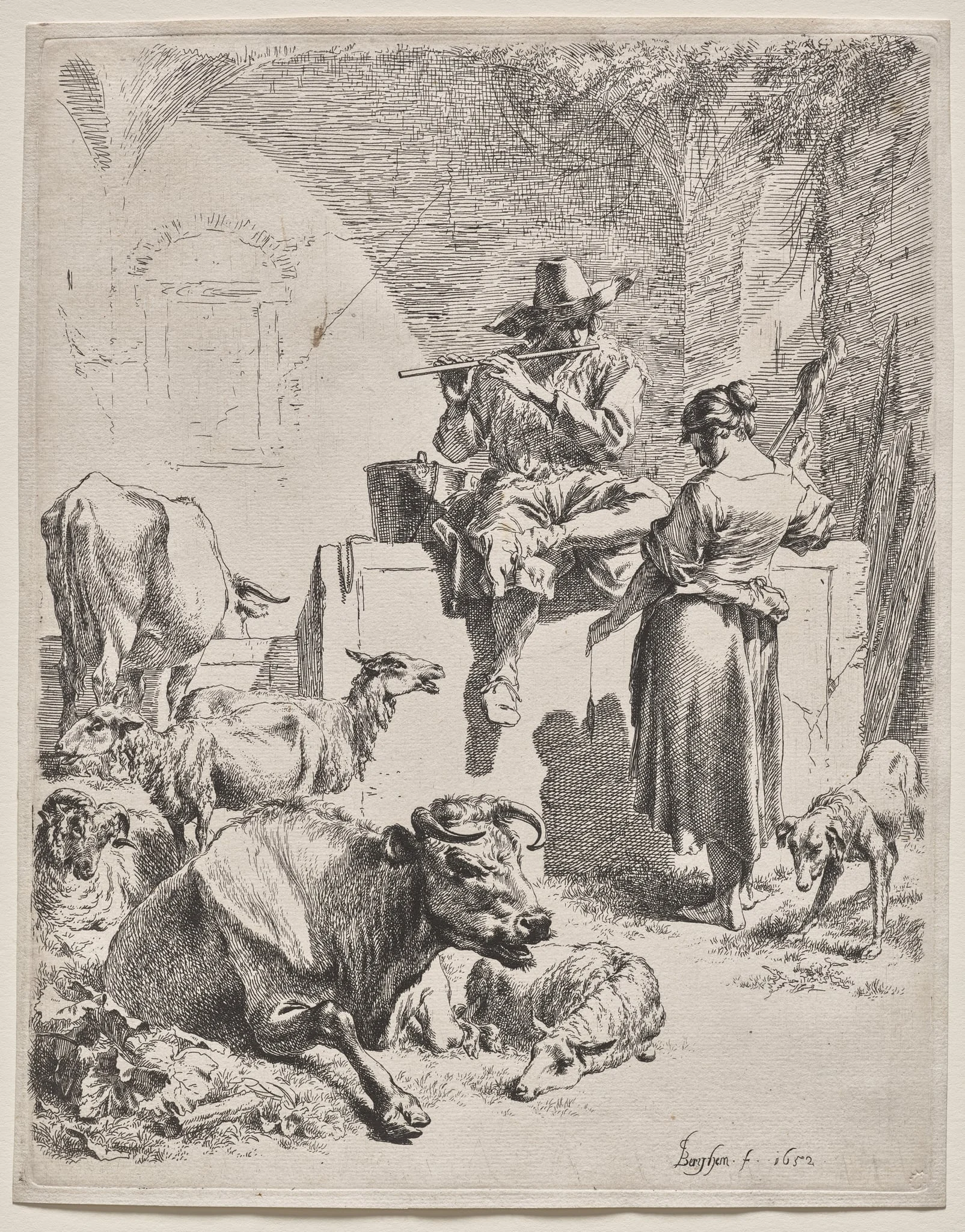 The Piping Shepherd, detail