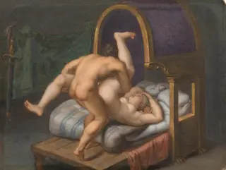 The Nymph Syrinx Pursued by Pan, by Toussaint Gelton, unspecified, 1662