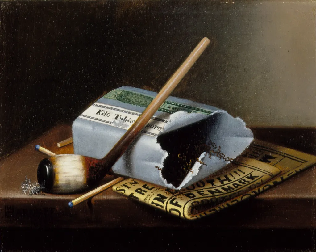 Alas, Poor Yorick, by William Michael Harnett, oil, 1889