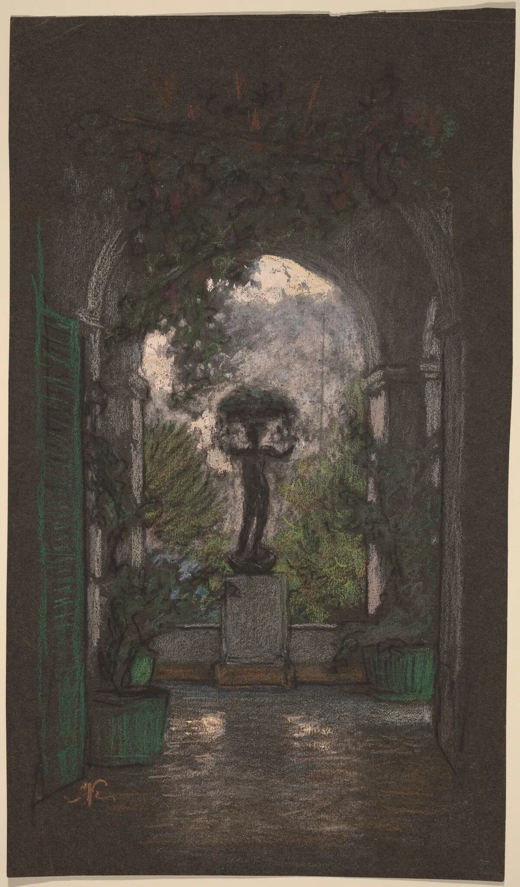 Capri, by Elihu Vedder, pastel, 1913
