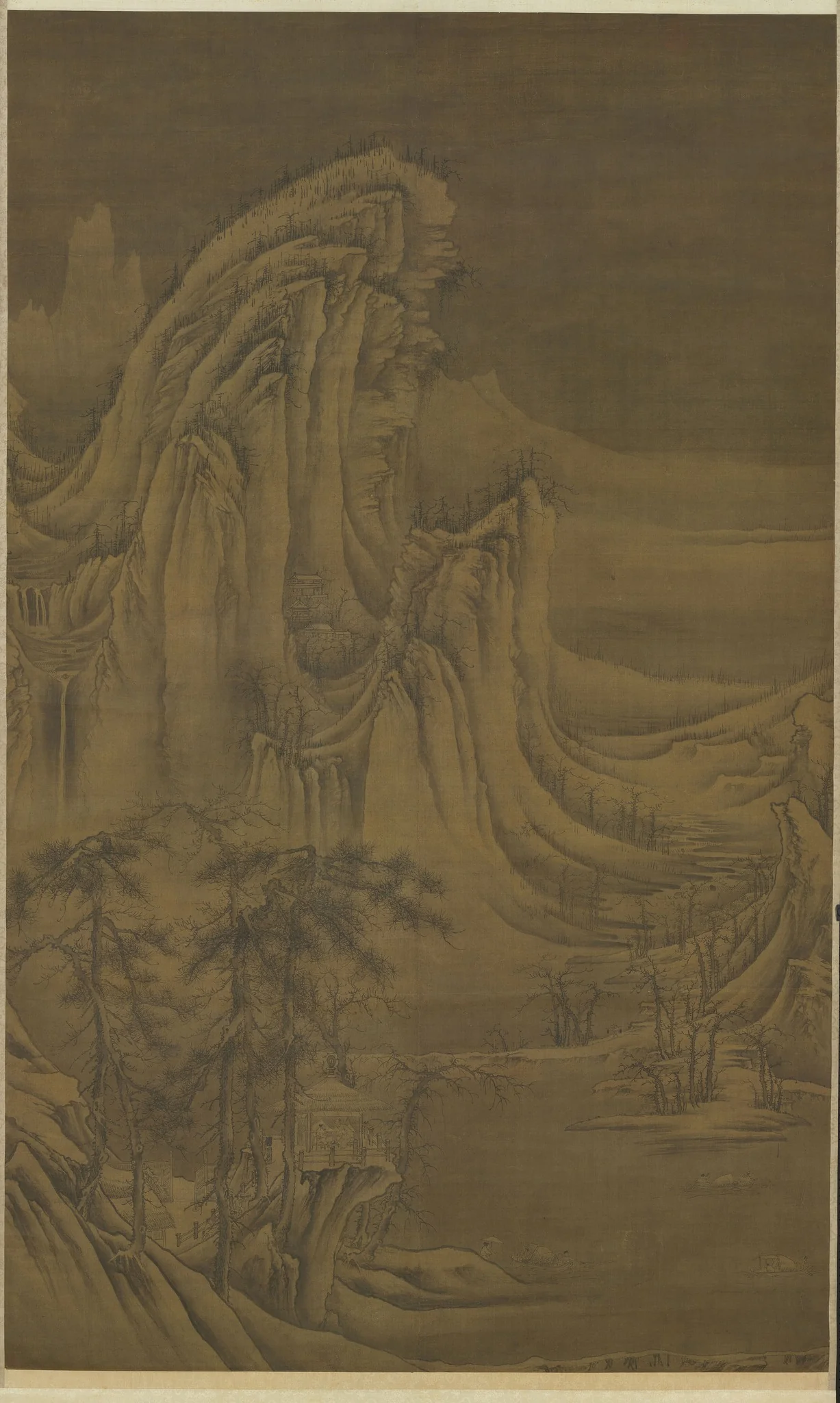 宋許道寧畫雪景 軸, detail