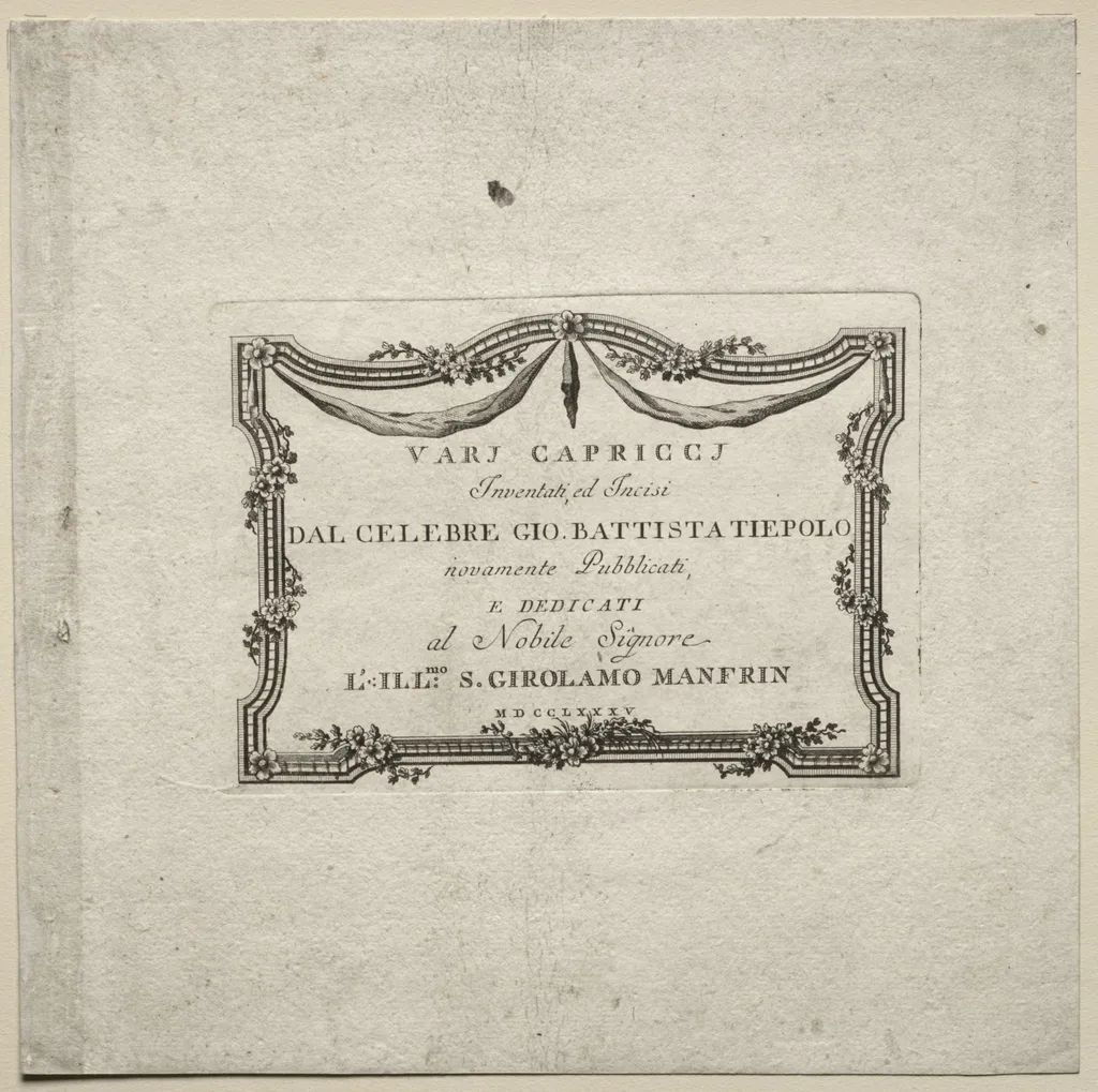 Various Caprices, by Giovanni Battista Tiepolo, 1742