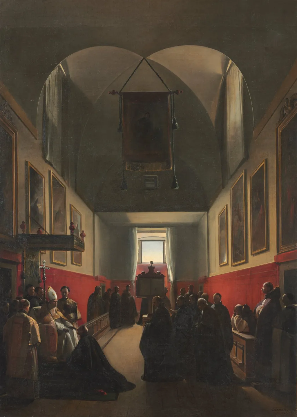 Homage to a Bishop, by François Marius Granet, unspecified, 1839