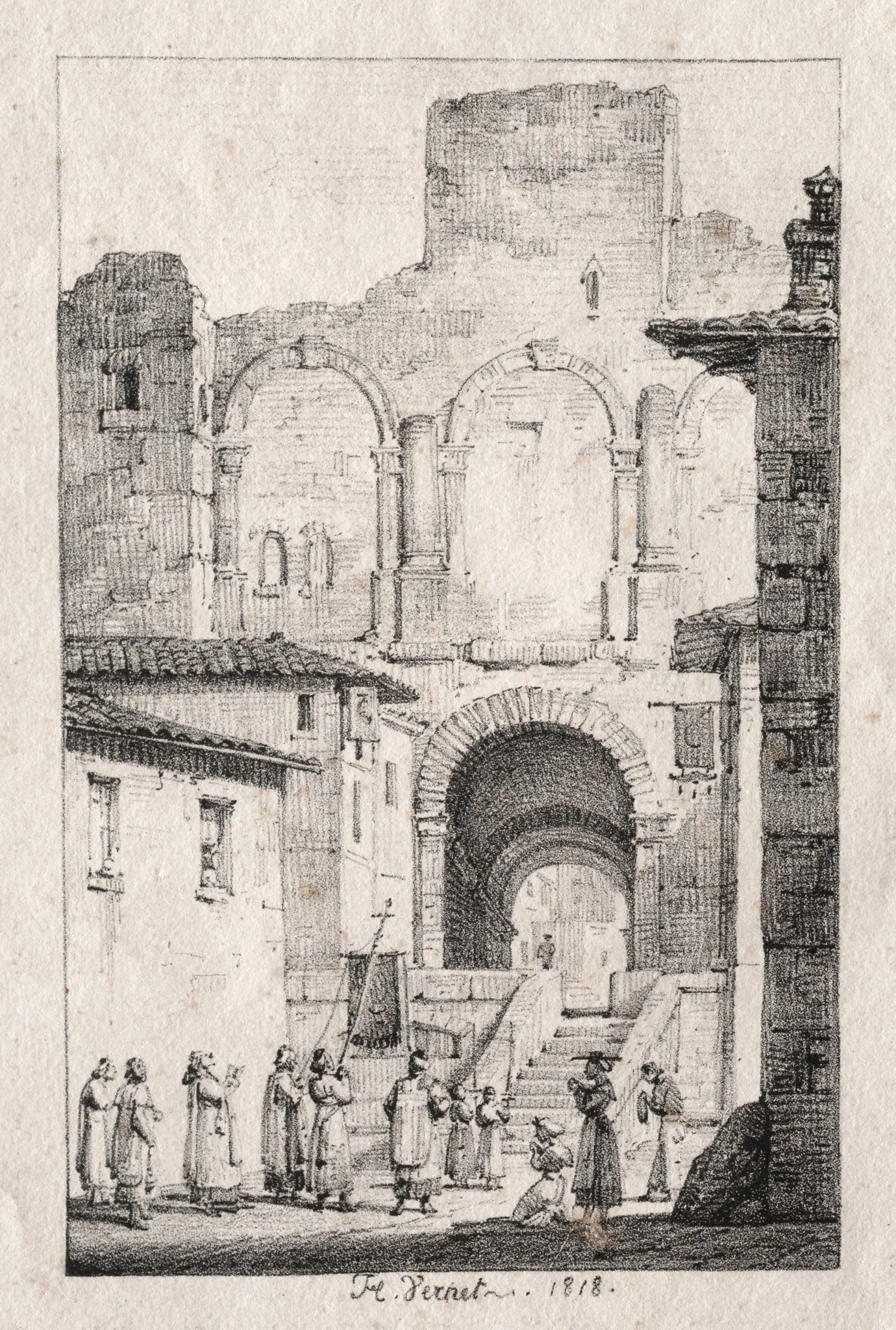 Procession at Arles, detail