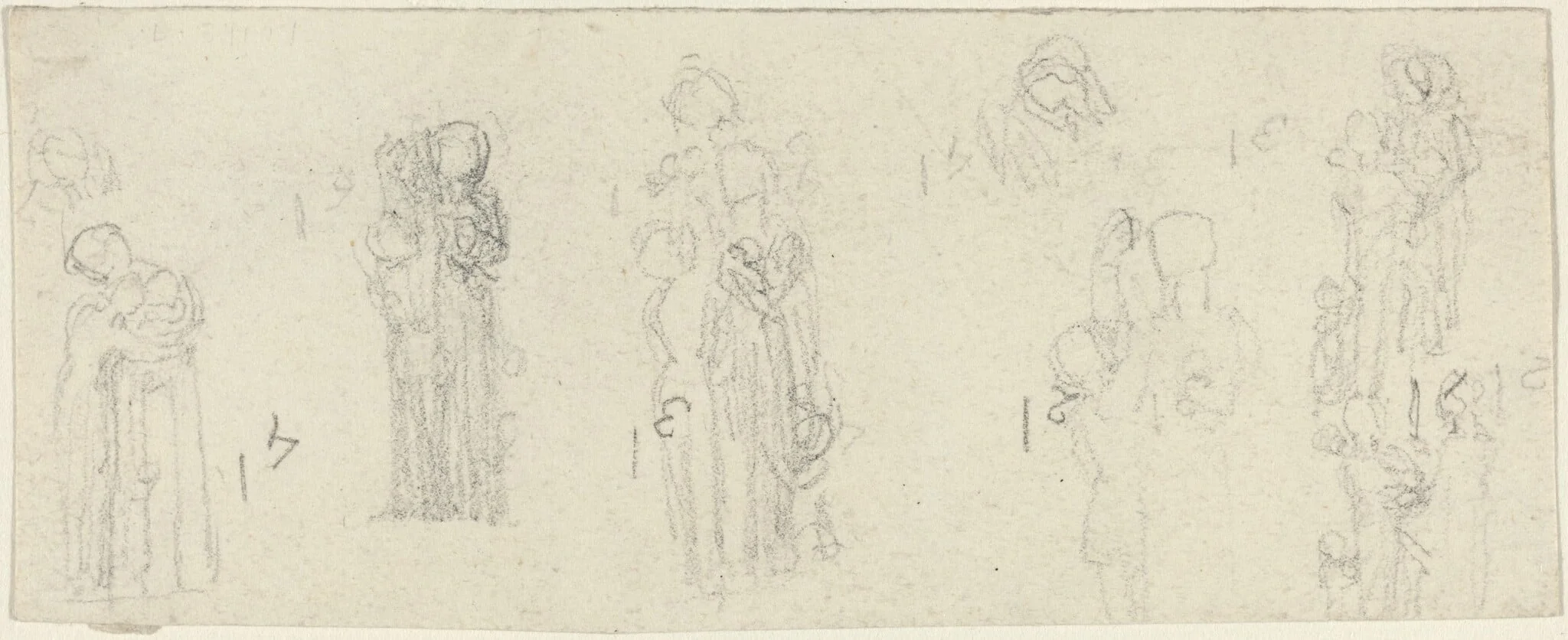 Sheet of Studies [recto and verso], detail