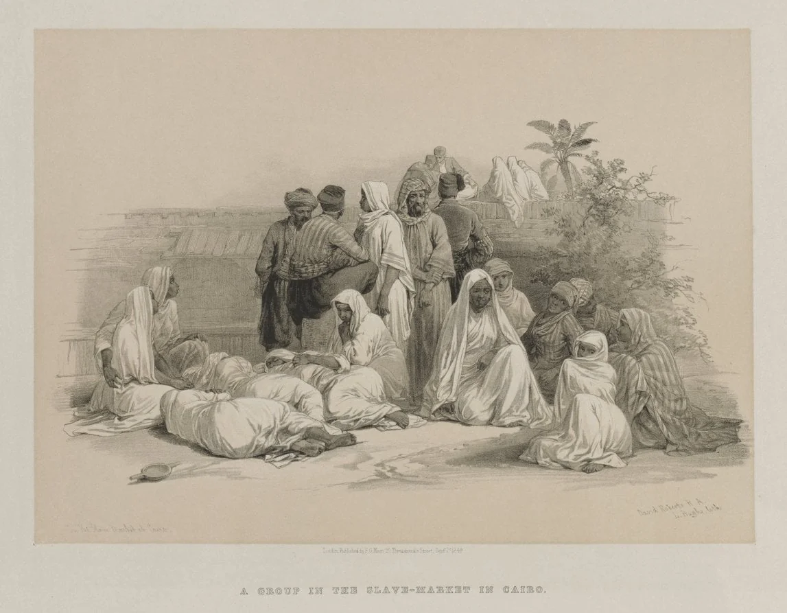 Egypt and Nubia, Volume III: In the Slave Market at Cairo, detail