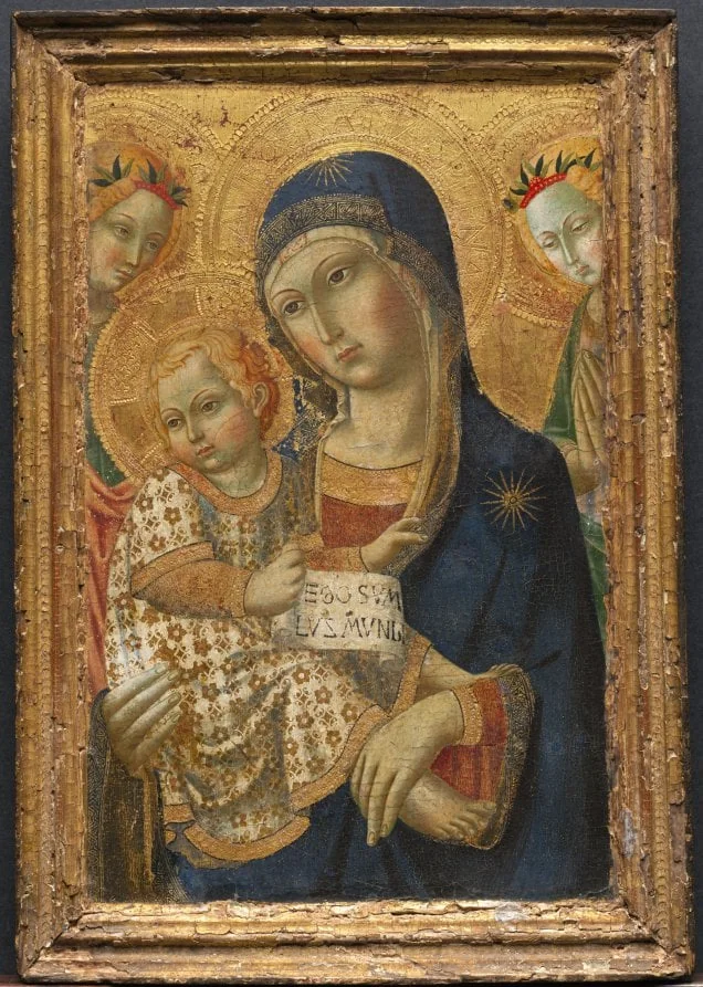 Virgin and Child Enthroned, detail