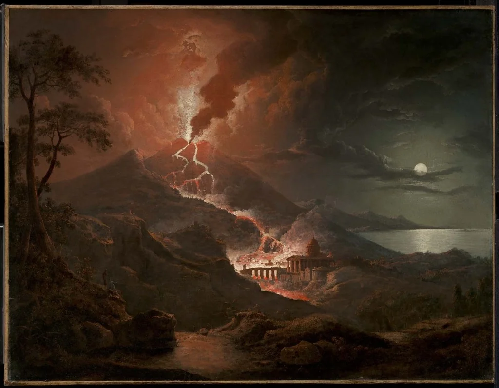 Eruption of Vesuvius with Destruction of a Roman City, detail