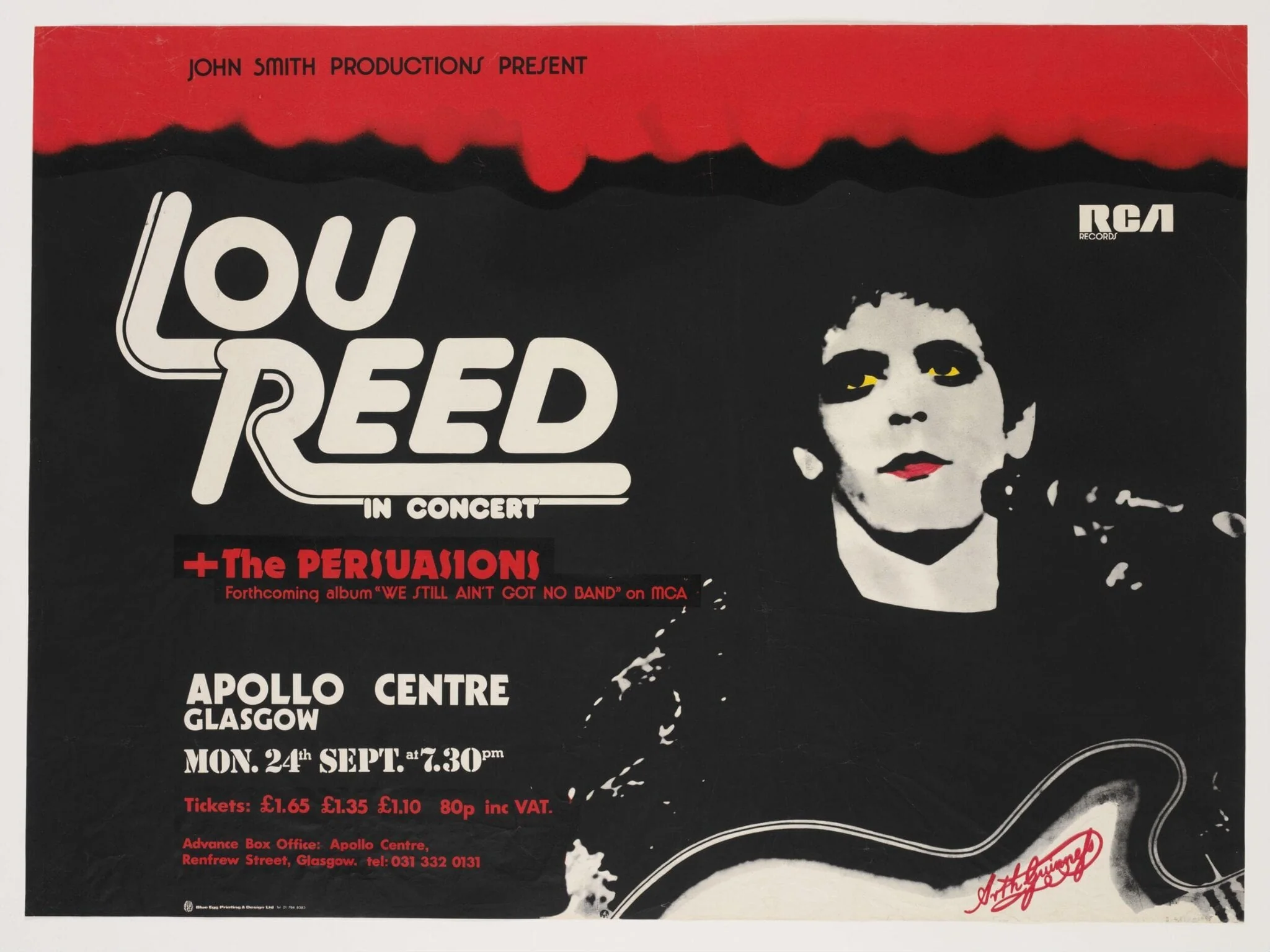 Lou Reed in concert, detail