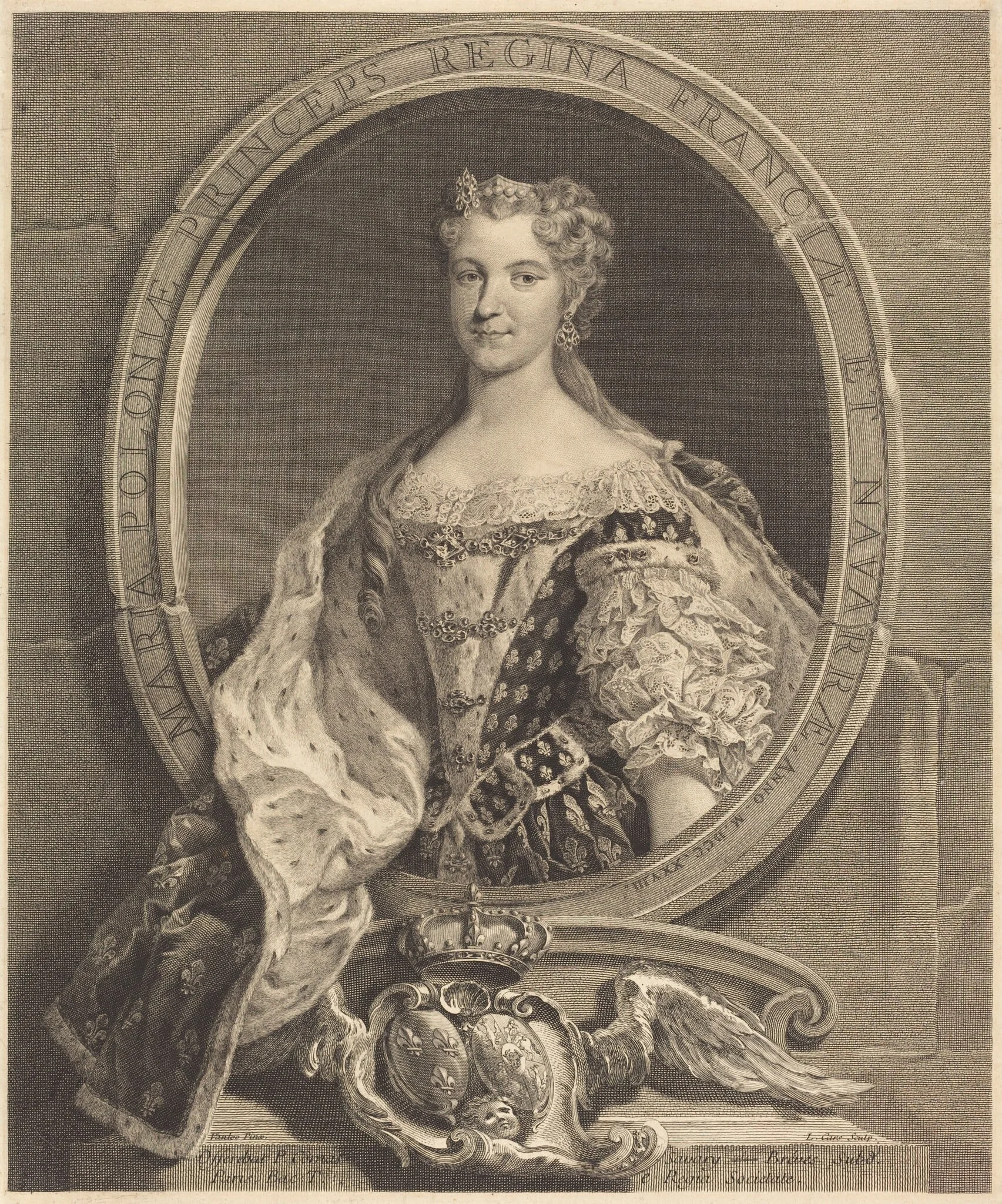 Marie Leszczynska of Poland, Queen of France, detail