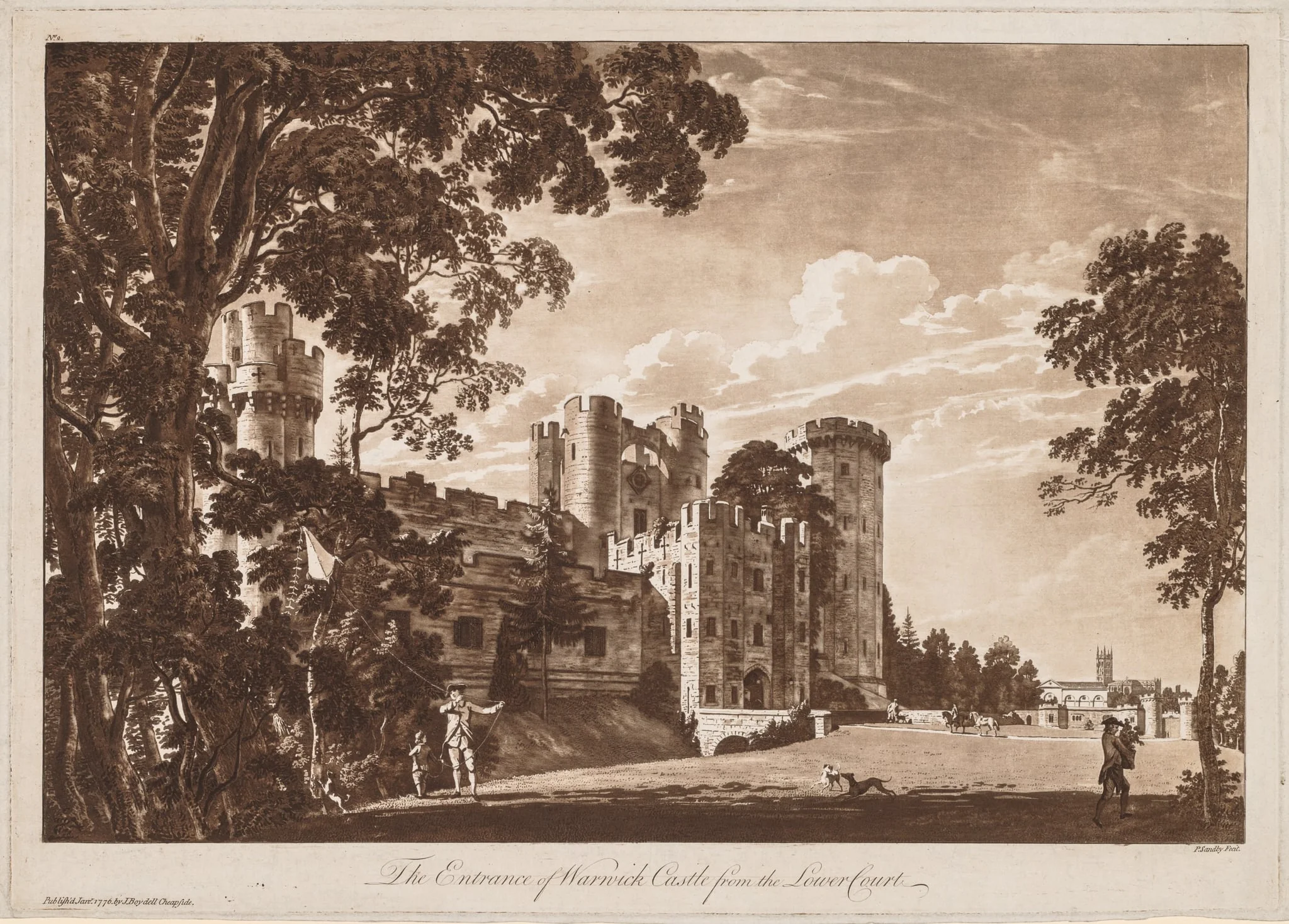 Views of Warwick Castle: The Entrance of Warwick Castle from the Lower Court, detail