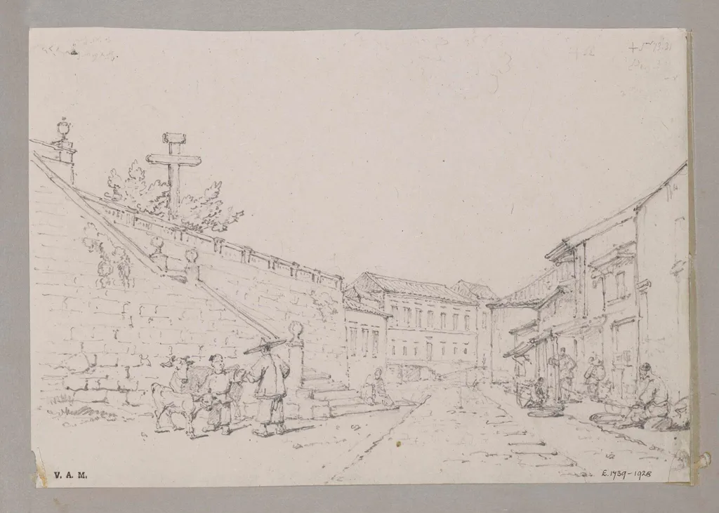 Mr. Baretto's House, Macao, by George Chinnery, 7