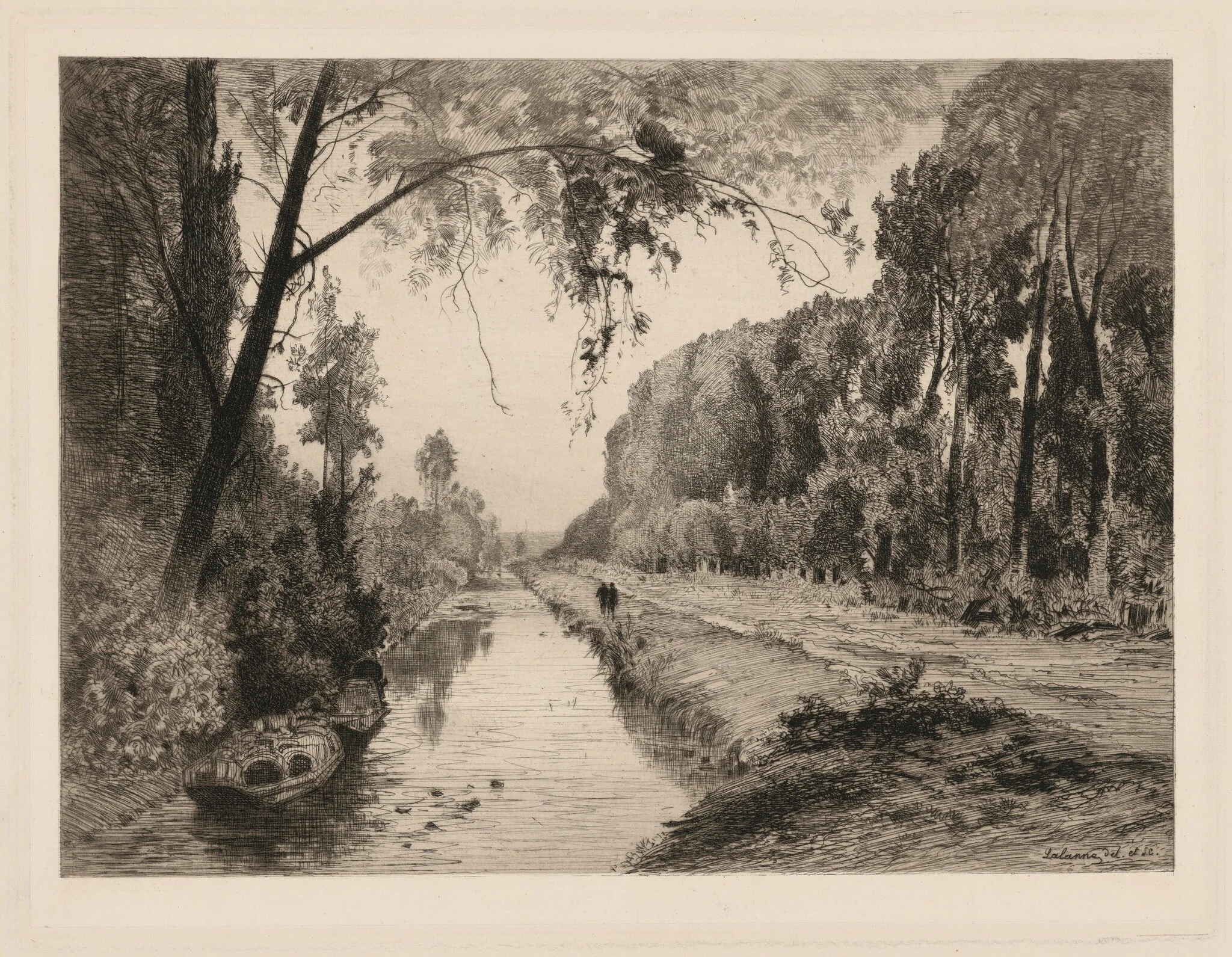 Le Canal à Pont-Saint-Maxence, detail