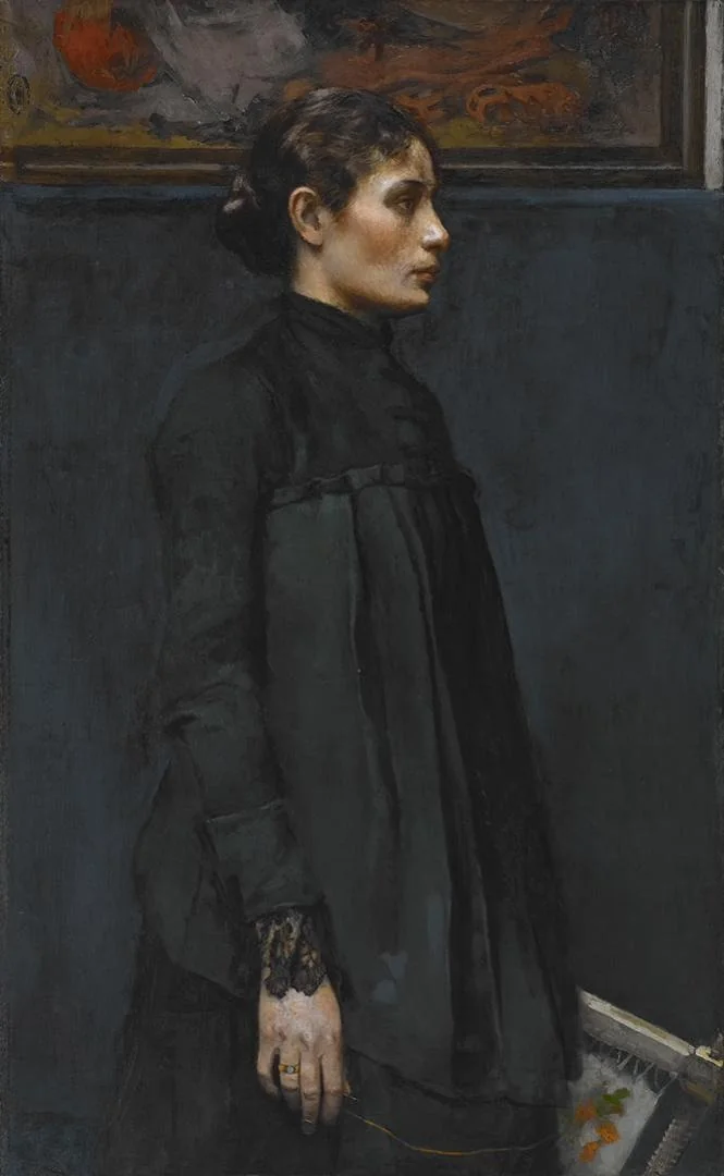 The Embroideress [Portrait of Mrs. Hitchcock], detail