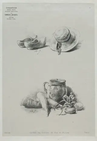 Still Life, by Charles-Émile Jacque, 1891