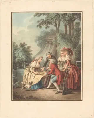Le Déjeuné, by Louis-Marin Bonnet, ink, 1764