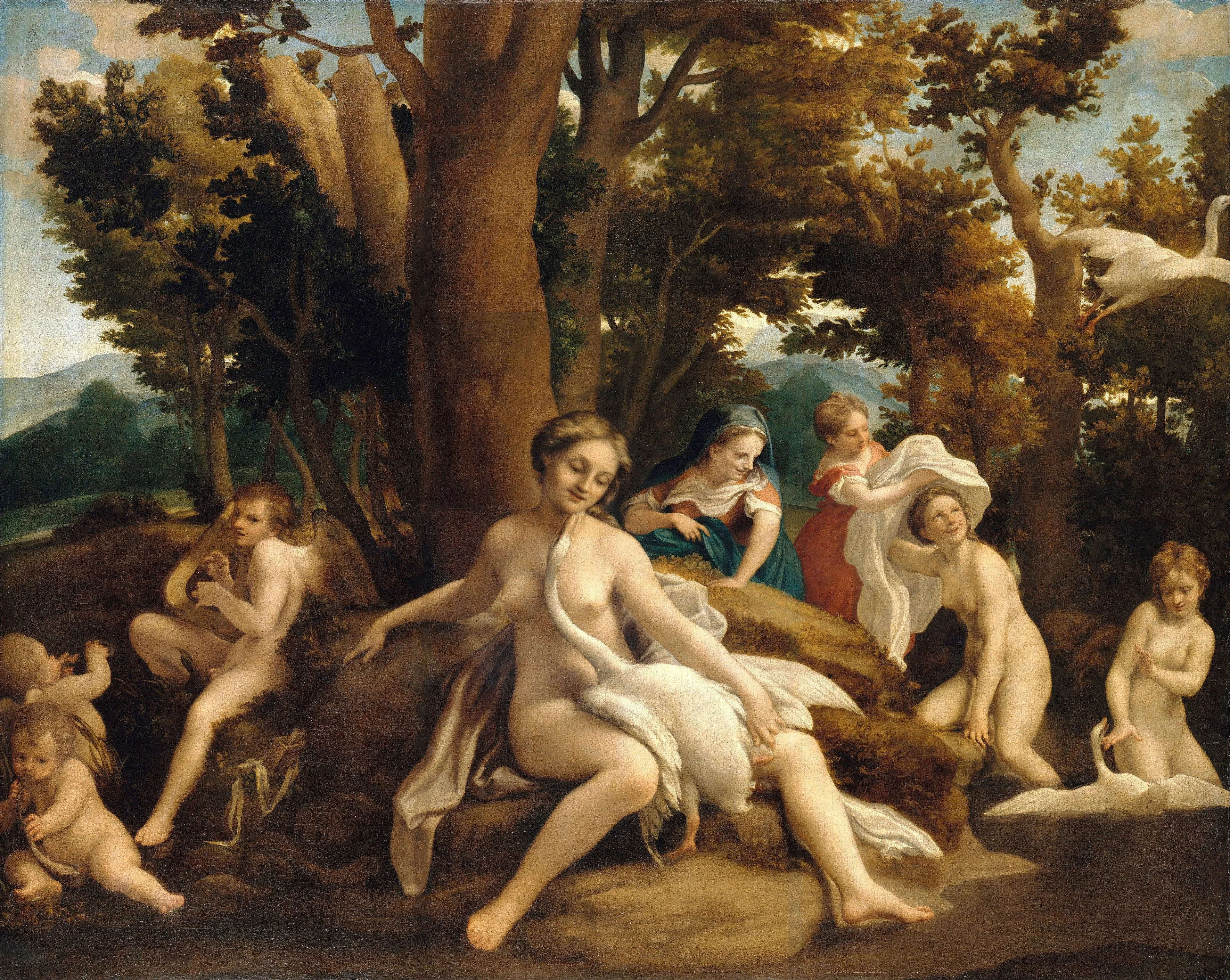 Leda and the Swan, detail