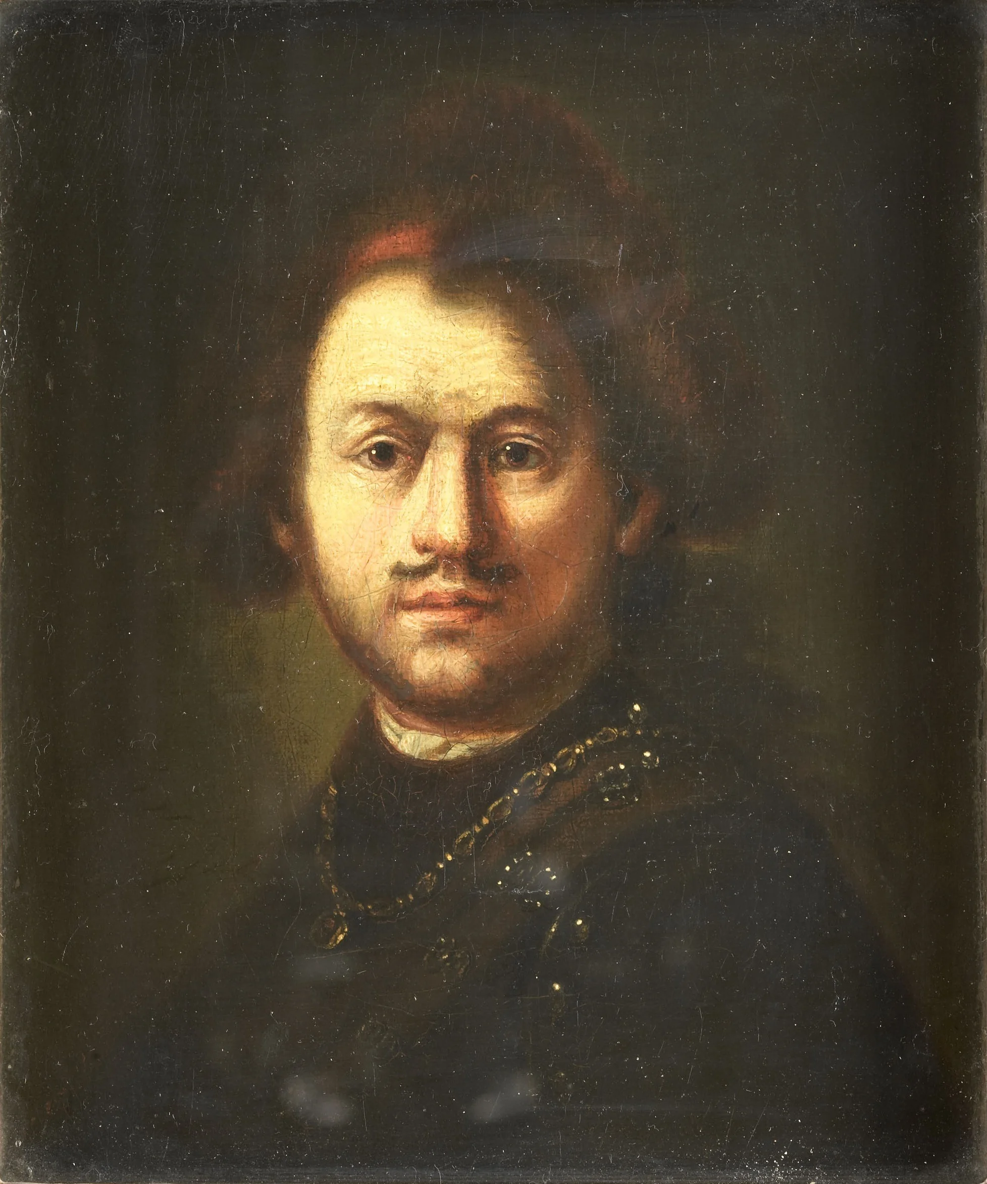 Portrait of Rembrandt, detail