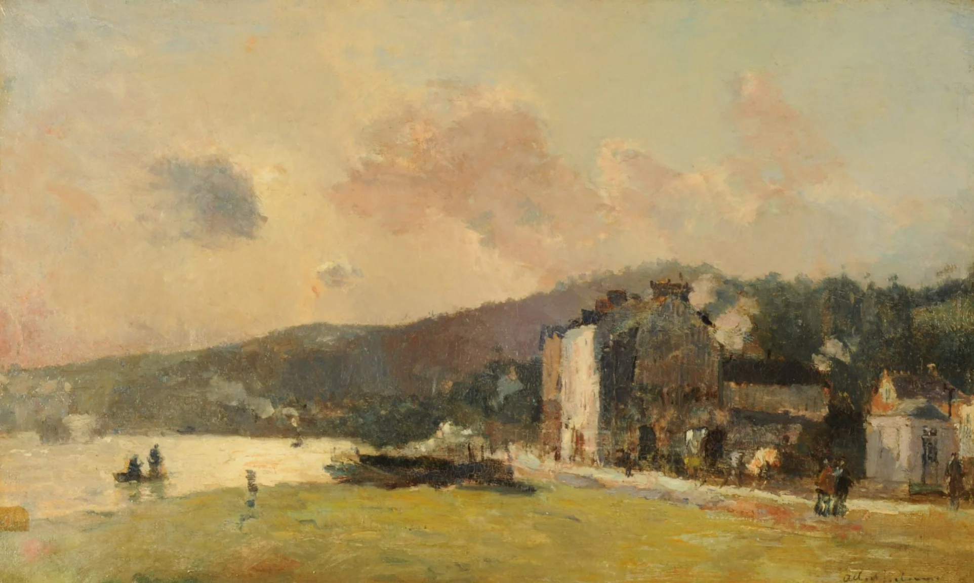 La Seine à Croisset, près de Rouen, detail
