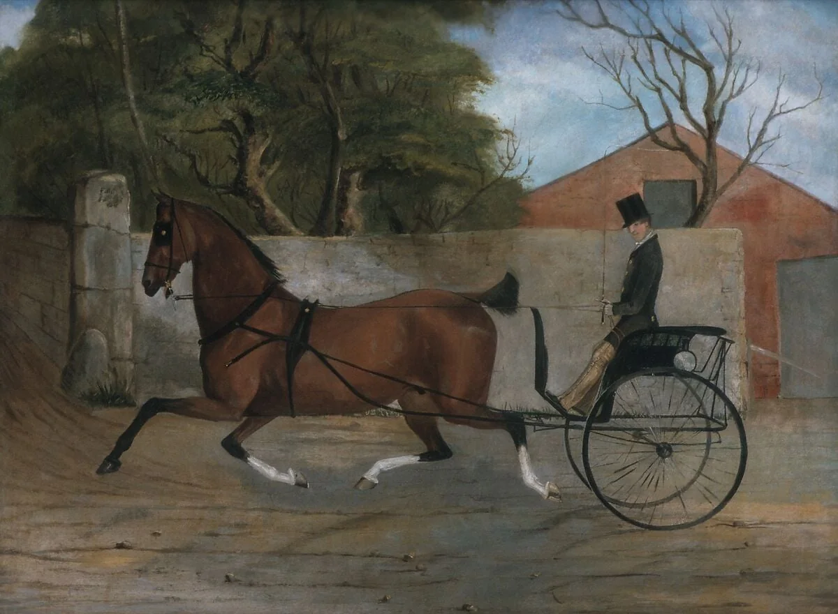 Portrait of a Gentleman in a Carriage, detail