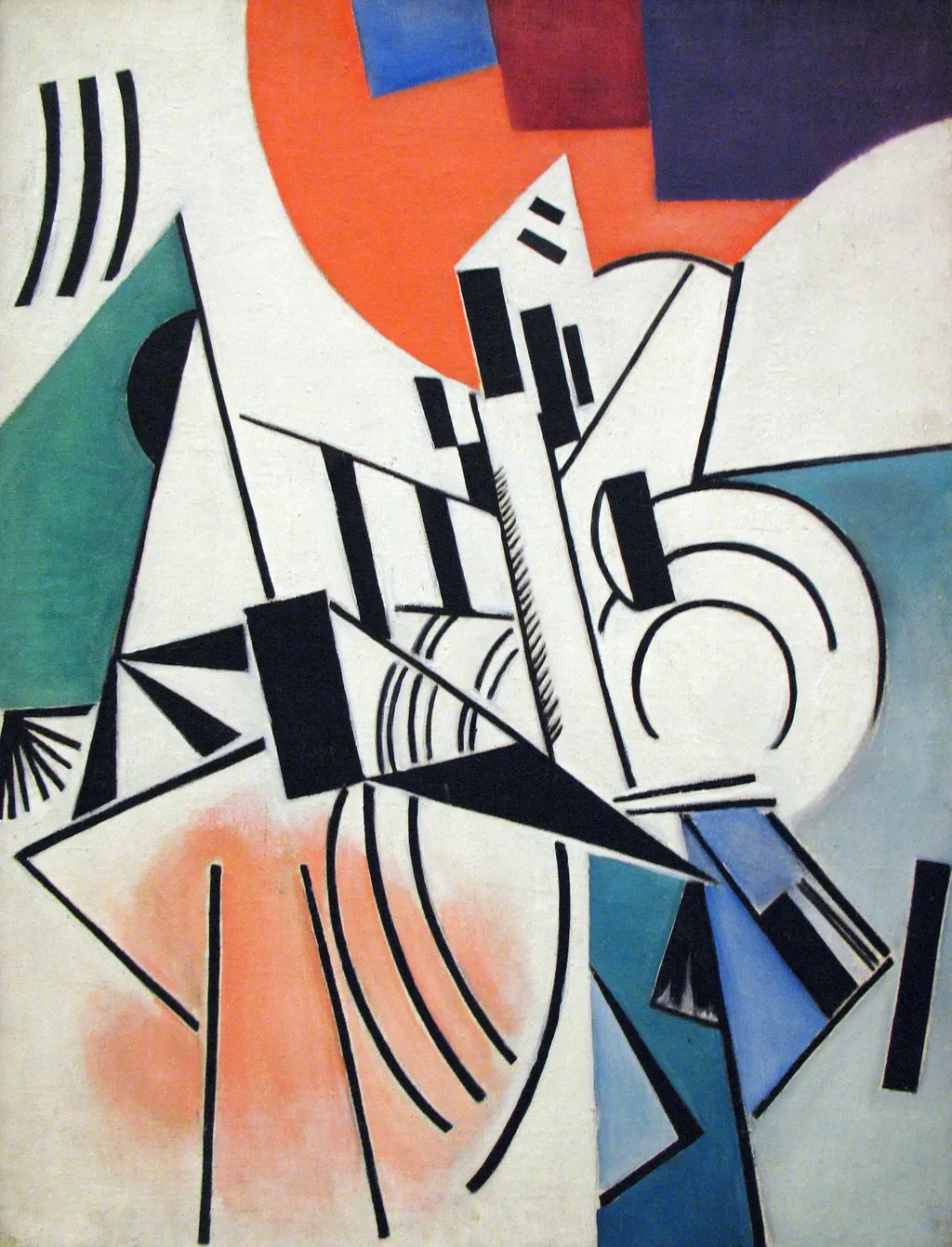 Non-Objective Composition, by Olga Rozanova, oil, 1917