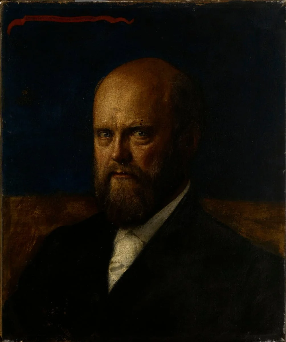 Prof. E.R. Neoviuksen muotokuva, detail