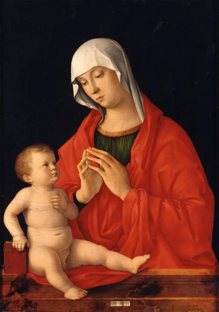 Virgin and Child, by Giovanni Bellini, oil, 1490