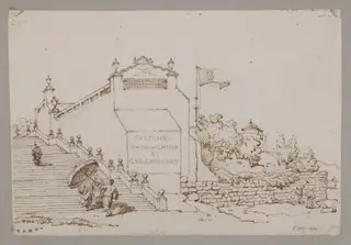 Part of Franciscan Church, Macao, by George Chinnery, 1835