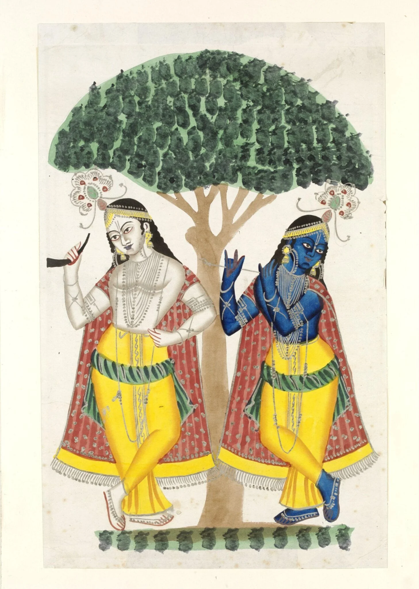 Krishna and Balarama, detail