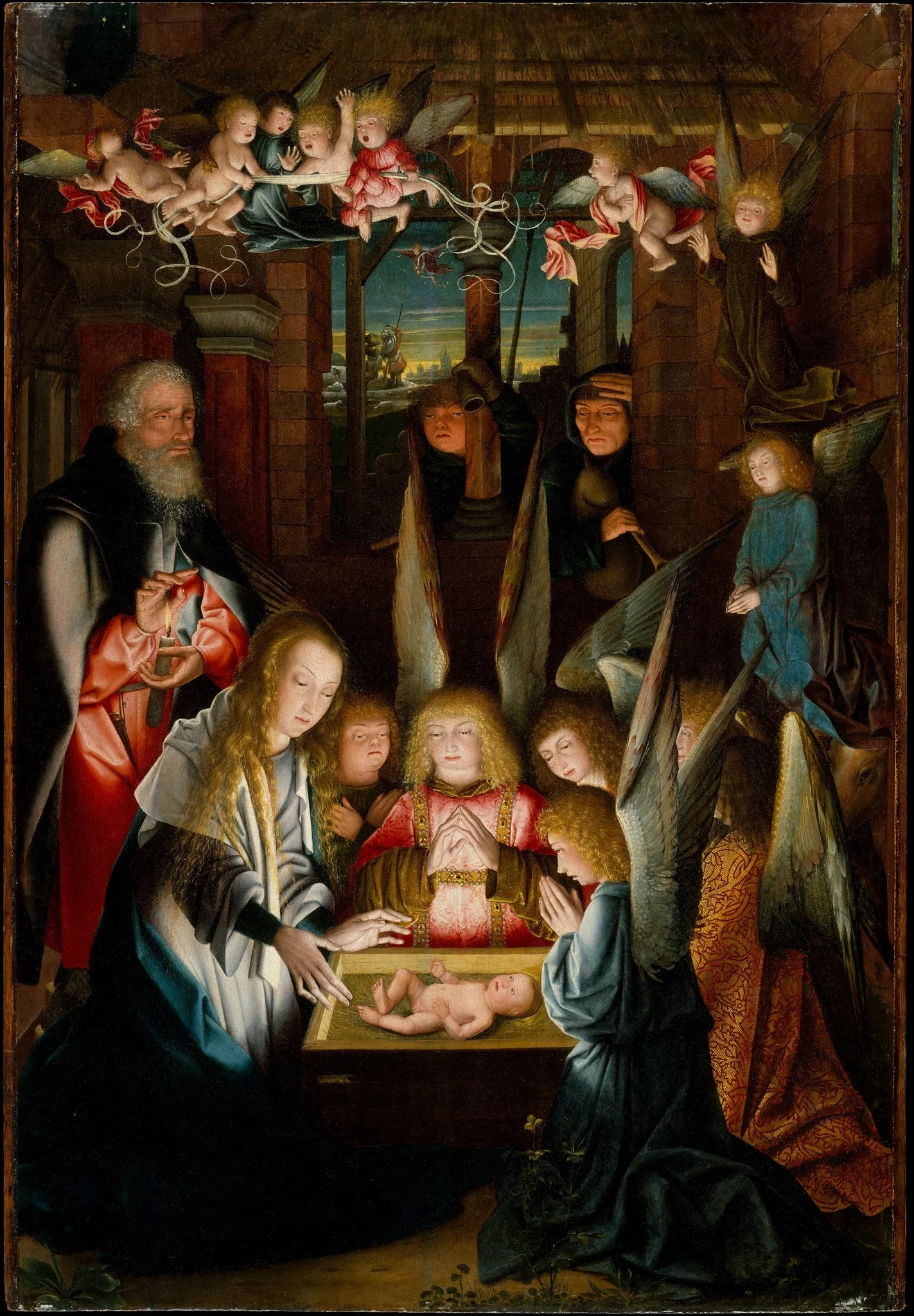 The Adoration of the Christ Child, detail