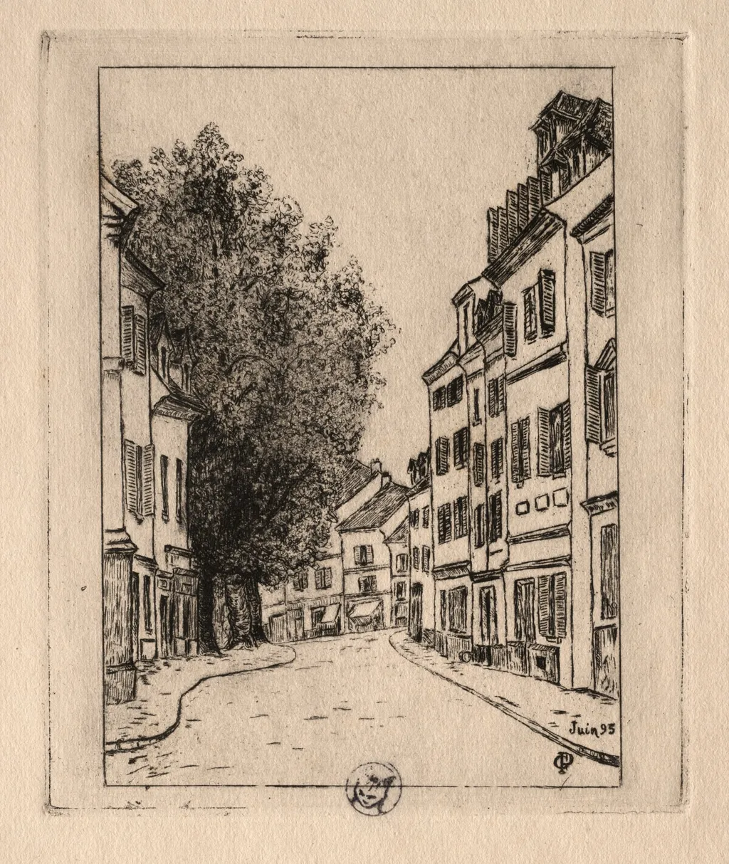 Six Etchings: Notre Dame, Pontoise, by Paul Gachet, 1895