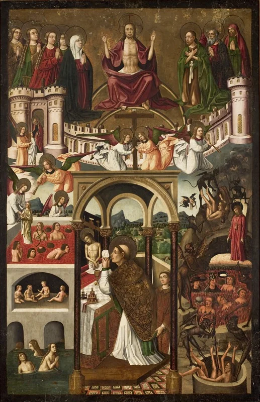 The Last Judgment and the Mass of Saint Gregory, detail