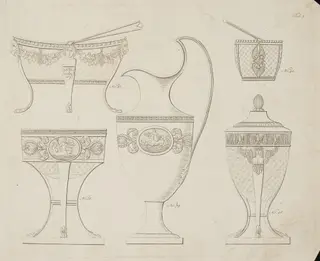 7 engraved prints, by Johann Carl BOCK, 1820