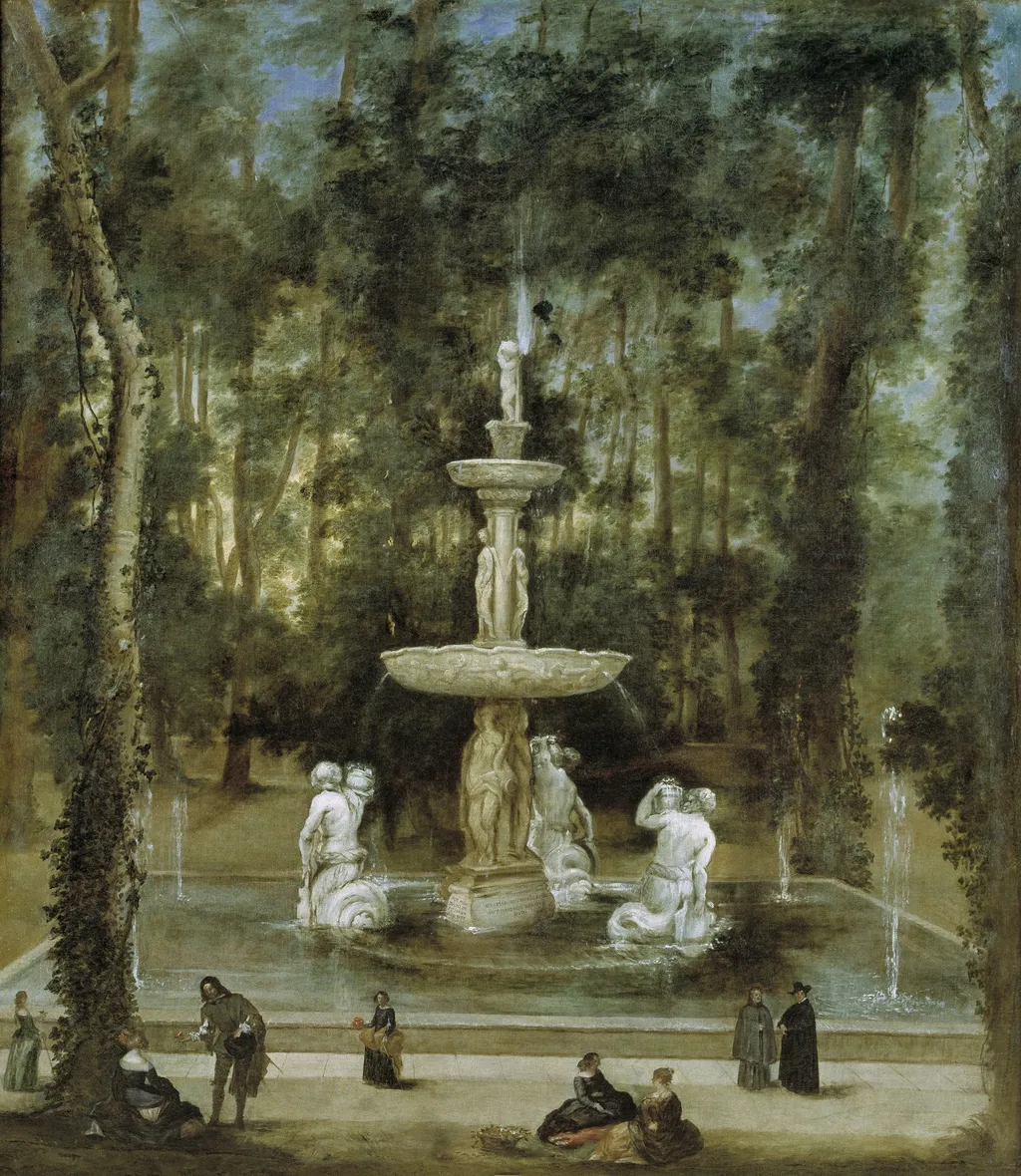 The Fountain of the Tritons in the Island Garden, Aranjuez, by Diego Velázquez, oil, 1657