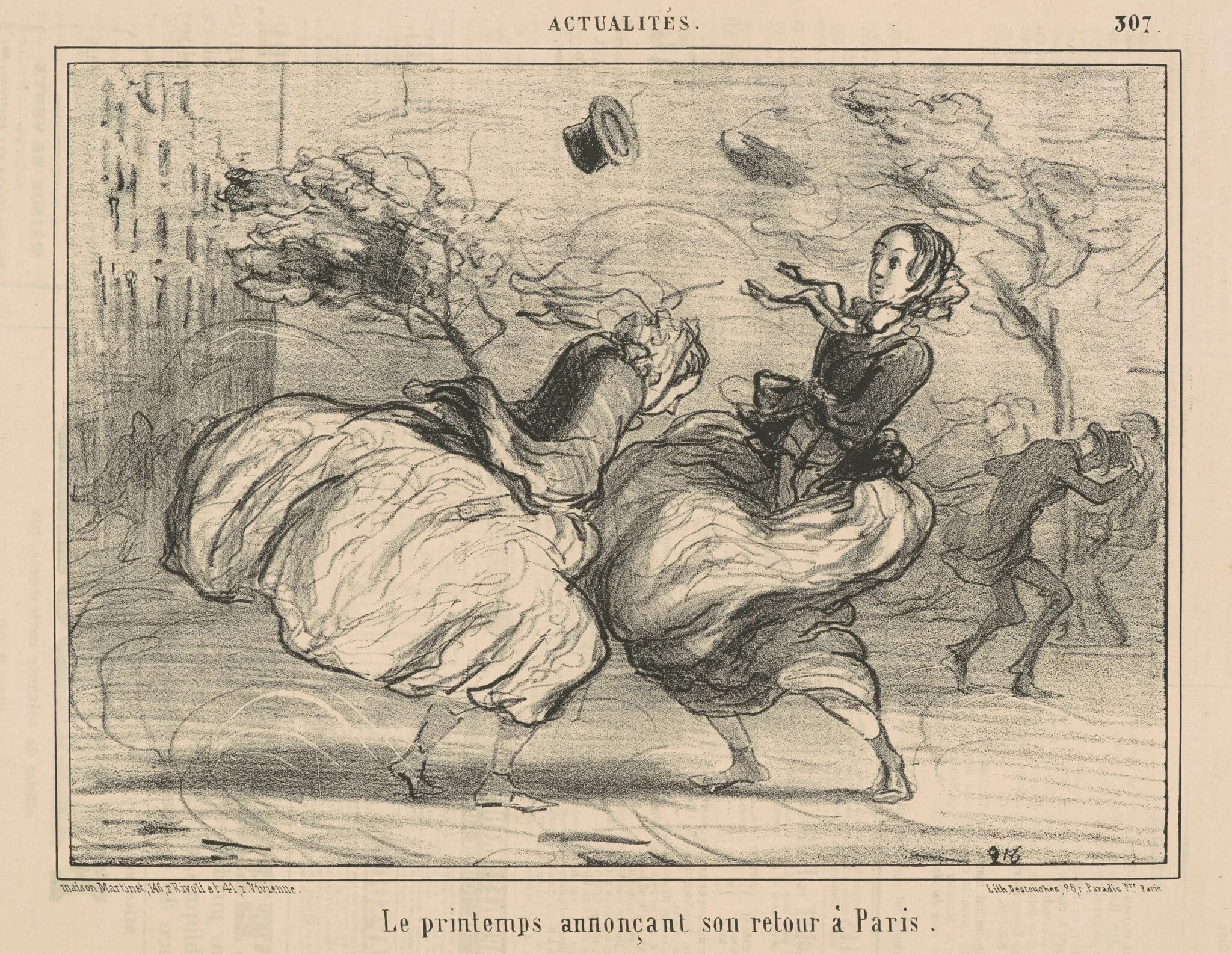 Le printemps annonçant son retour à Paris, detail