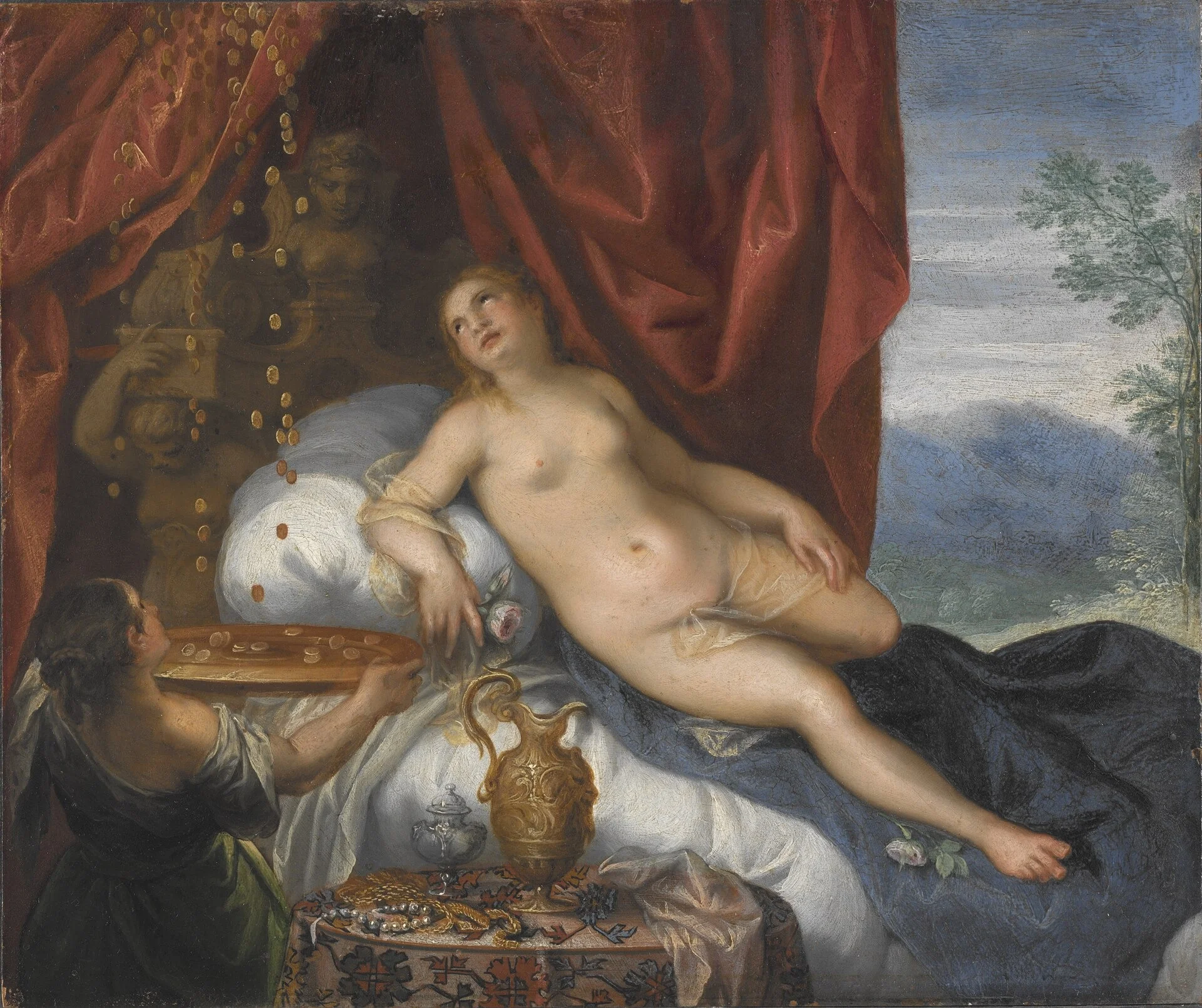 Danaë and the Shower of Gold, detail