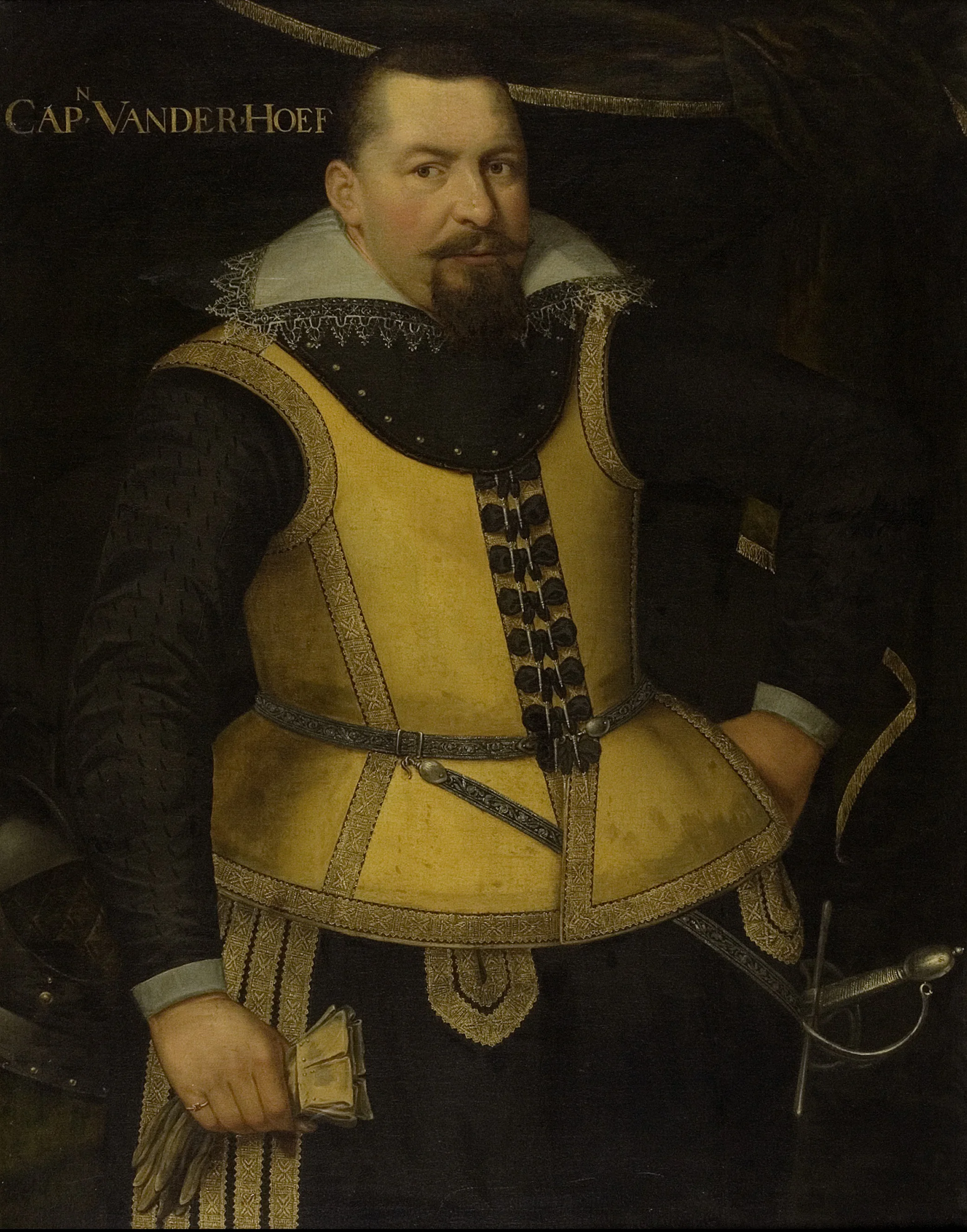 Portrait of Karel van der Hoeven, detail
