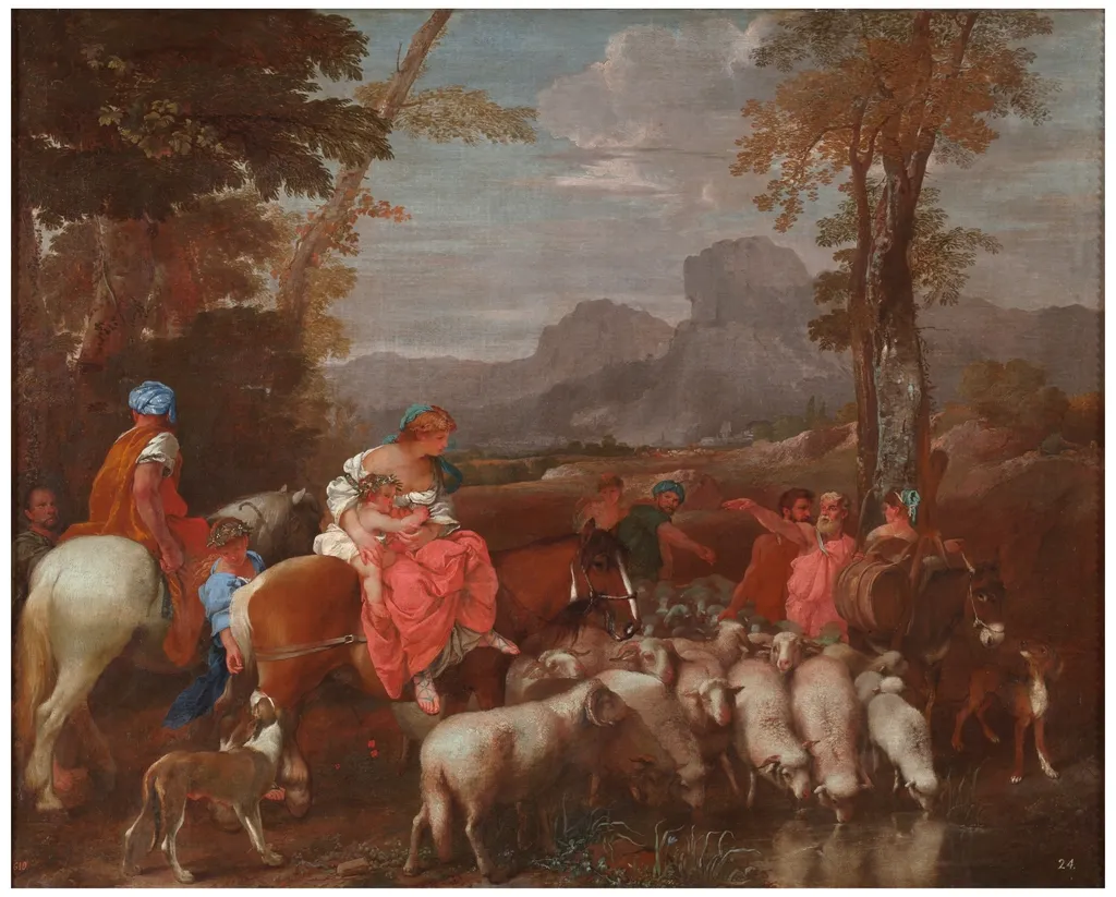 Jacob's journey, by Andrea di Leone, oil, 1635