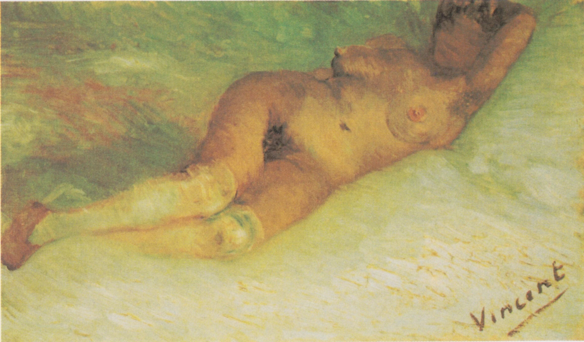 Nude Woman Reclining, detail