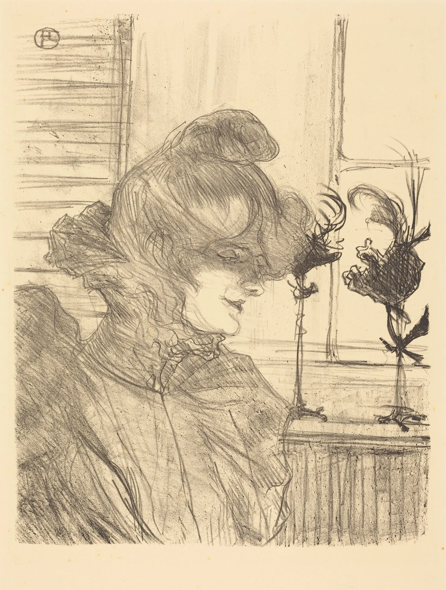 Mme. Le Marguoin, Milliner (Mme. Le Marguoin, modiste), detail