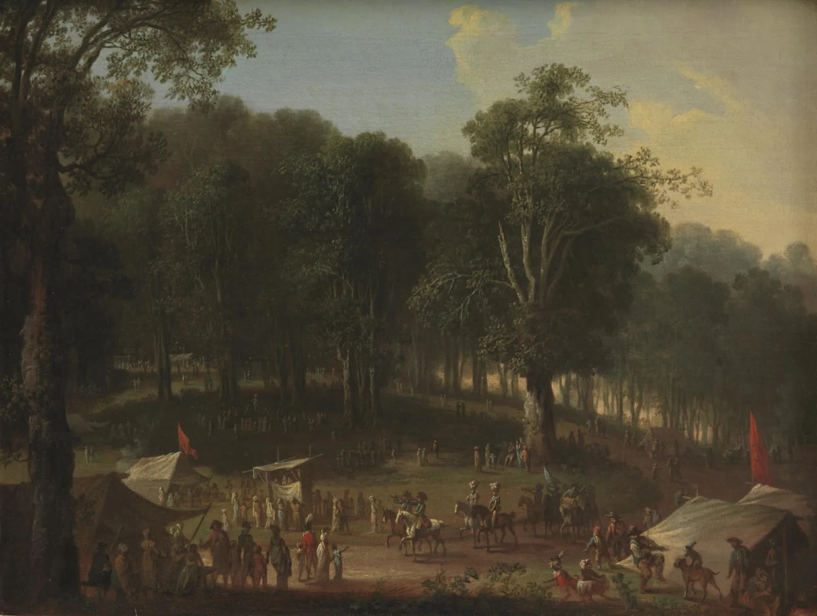 A Troup of Performers Arriving at the Fair at Dyrehavsbakken Near the Deer Park, North of Copenhagen, detail